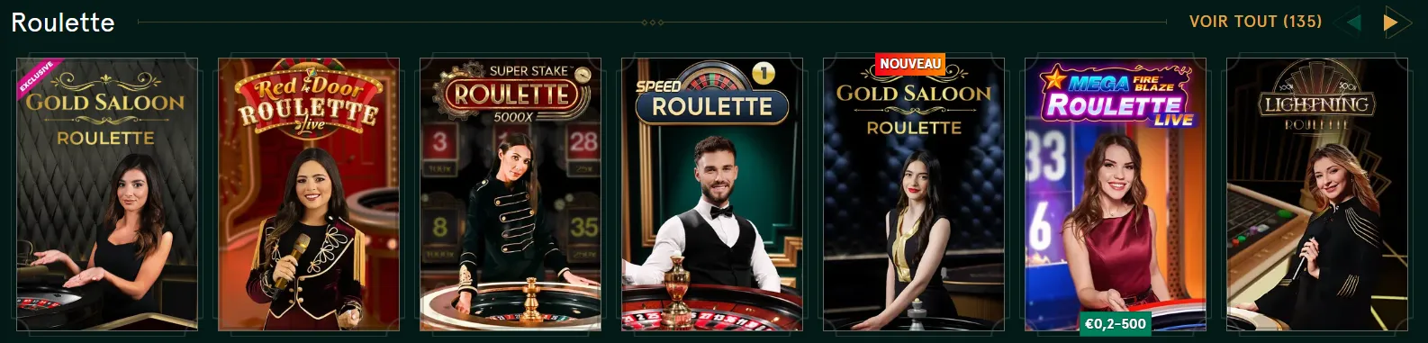 Casino en direct du Casinia Casino avec croupiers réels