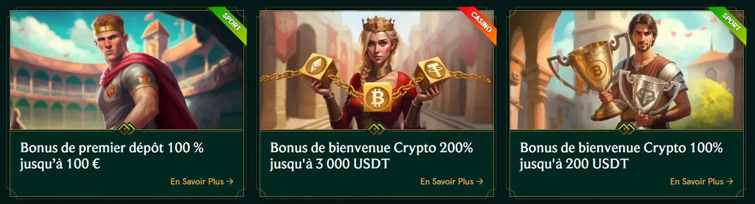 Promotions et offres spéciales du Casinia Casino